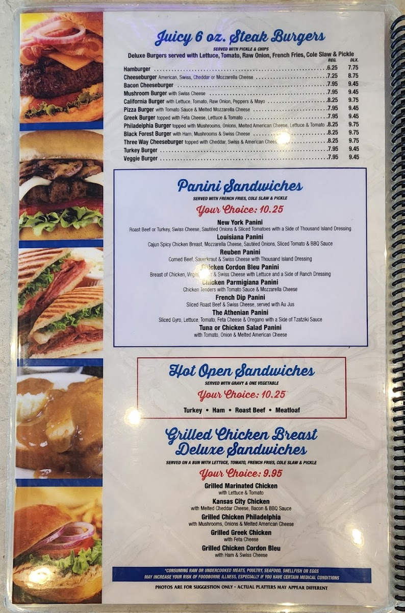 Silver Spring Diner Menu - Image 1