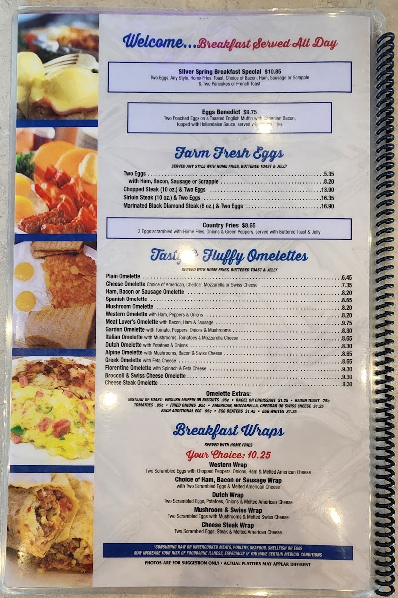 Silver Spring Diner Menu - Image 4